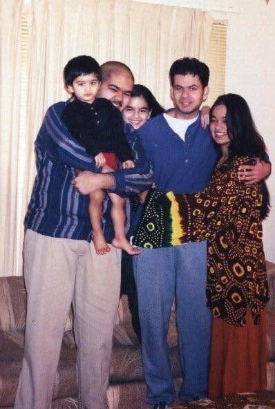 Amber with her four siblings